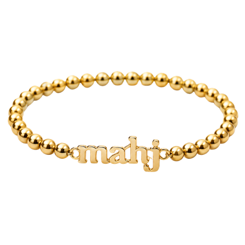 Mahj Gold Beaded Bracelet