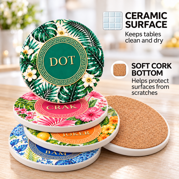 Mahj in Bloom Coaster Set