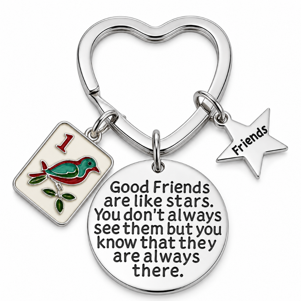 Mahj Bestie Friendship Keychain