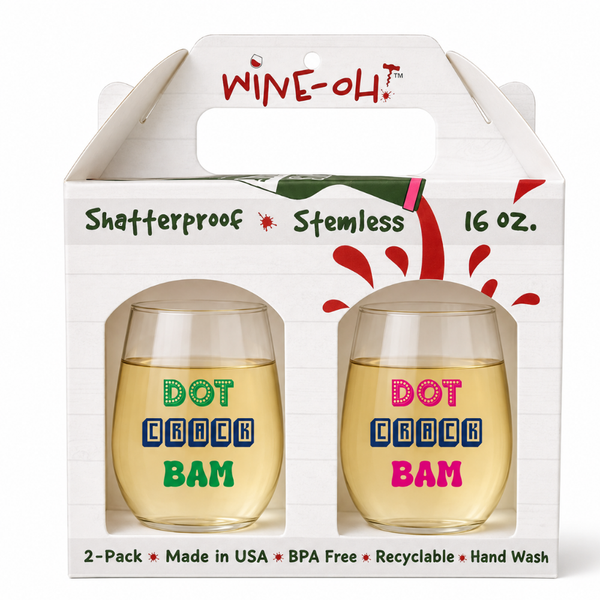 Mahjong Wine Tumblers- Plastic Shatterproof