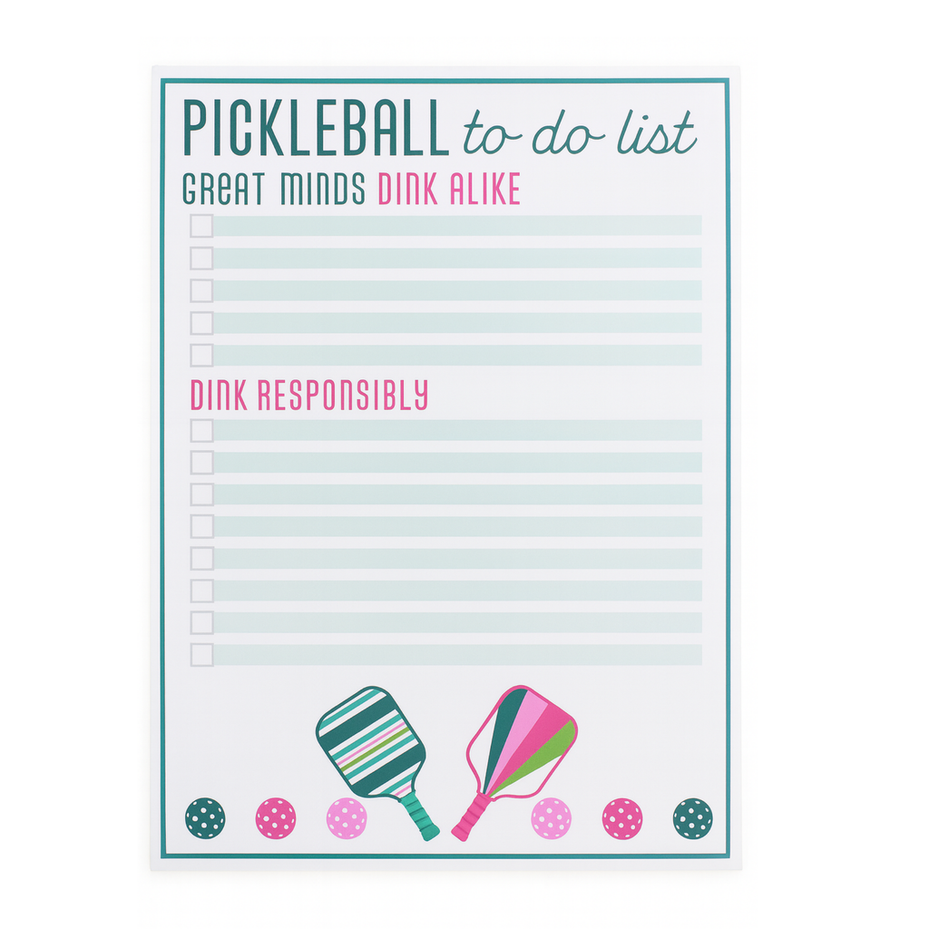 Pickleball Notepad- Things to Do After Pickleball