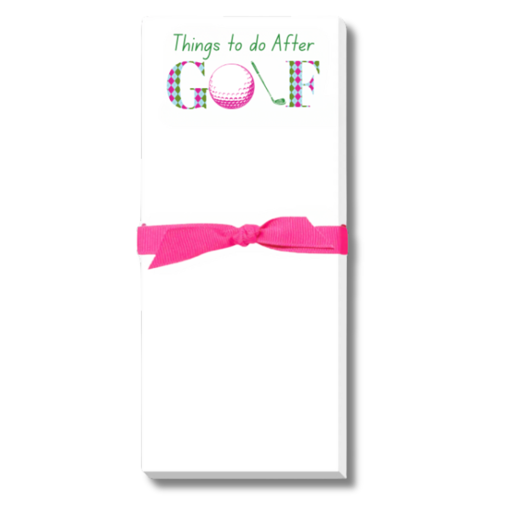 Golf Notepad - Things to Do After Golf