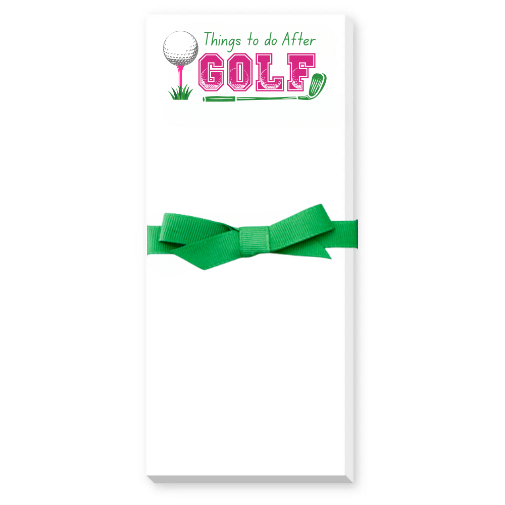 Golf Notepad - Things to Do After Golf