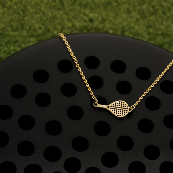 Padel Gold Connector CZ Necklace
