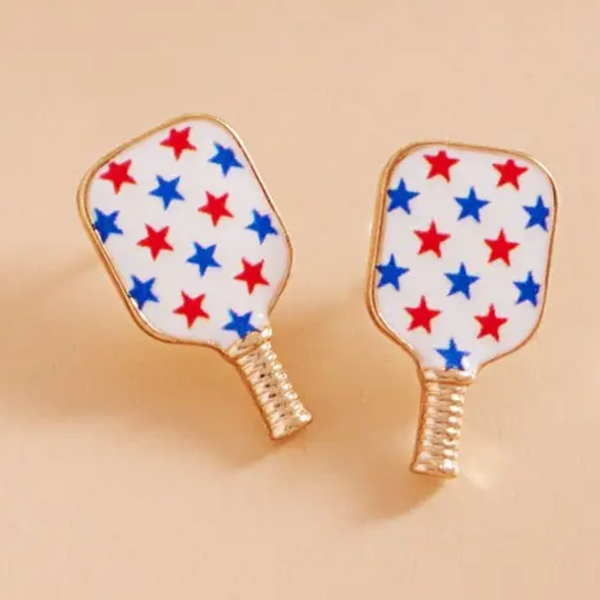Patriotic Pickleball Earrings
