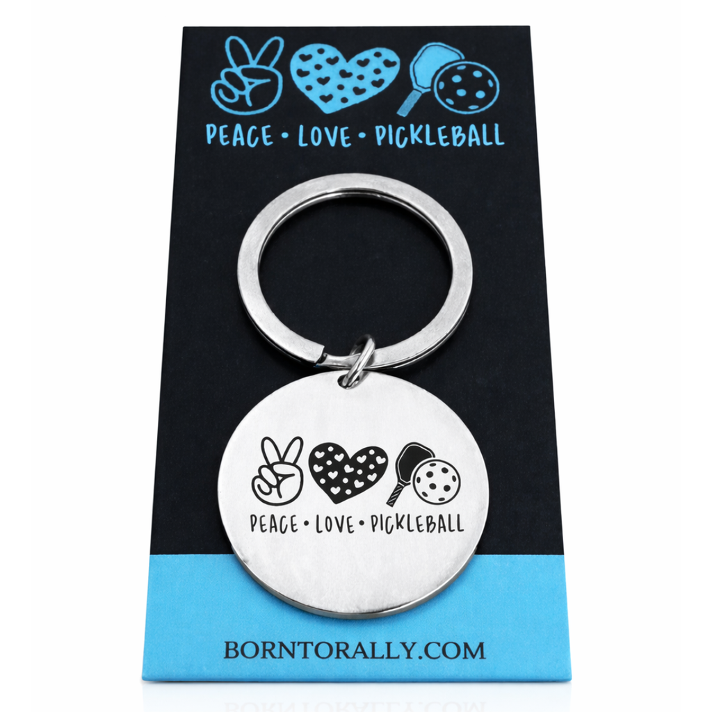 Pickleball Keychain - Peace Love Pickleball