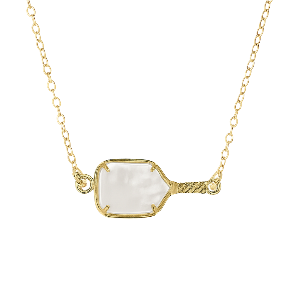 Pickleball Mother of Pearl Connector Necklace- Pick Color