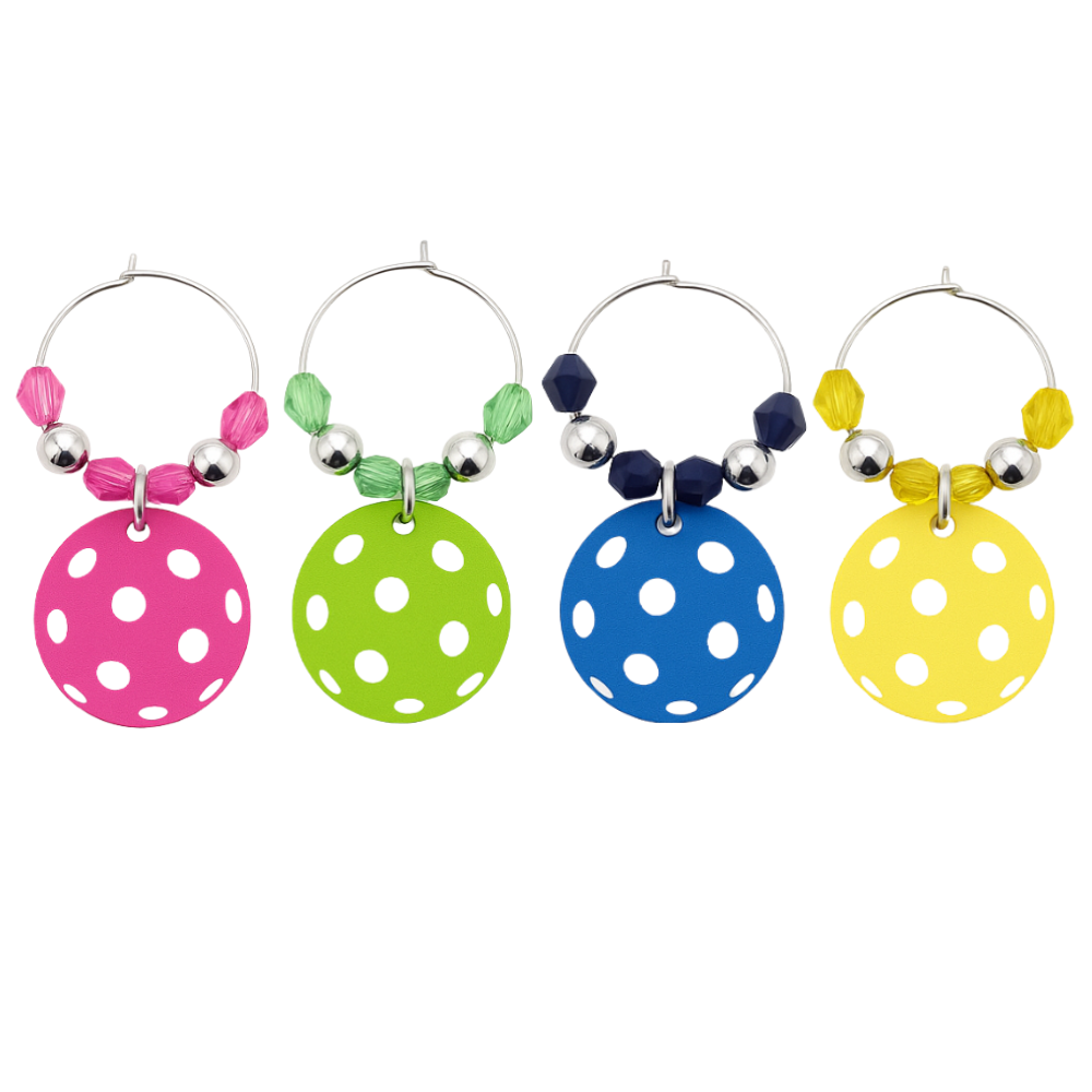 Pickleball Ball Wine Charms
