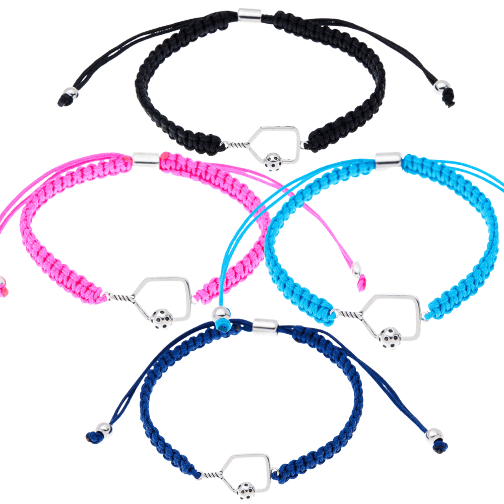 Pickleball Paddle Adjustable Rope Bracelet - Pick Color