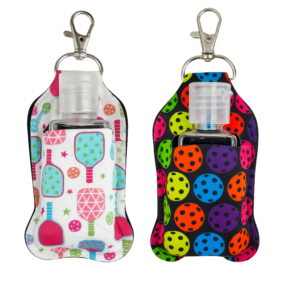 Pickleball Hand Sanitizer Clip On Keychain