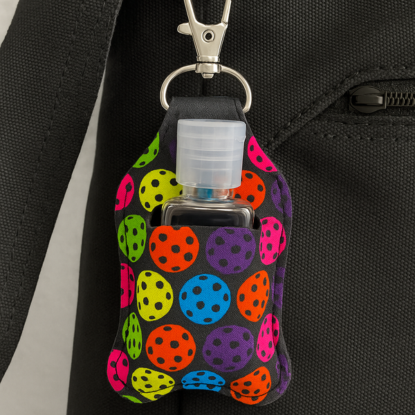Pickleball Hand Sanitizer Clip On Keychain