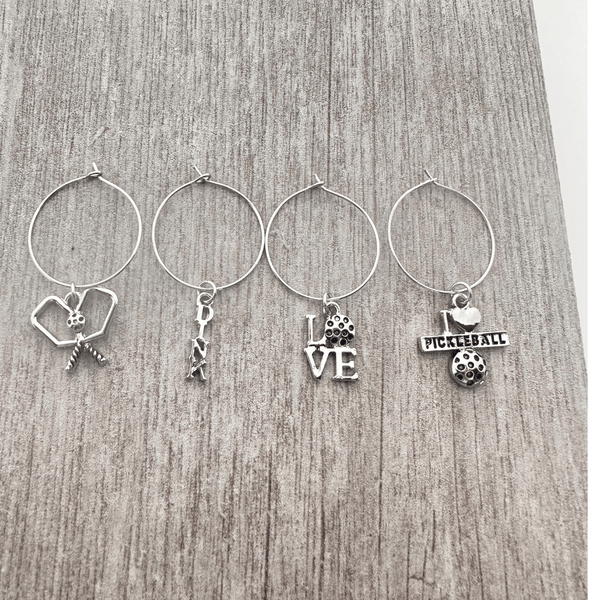 Pickleball Wine Charms