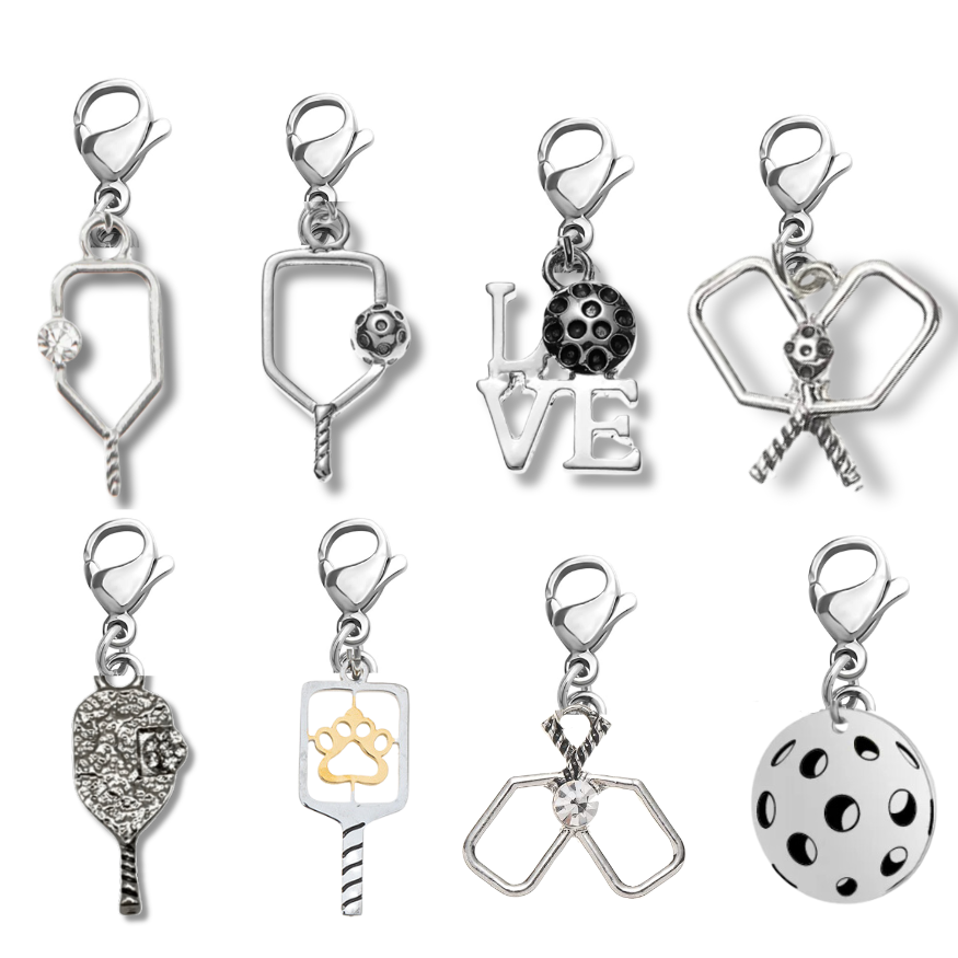 Pickleball Paddle Clip On Charms