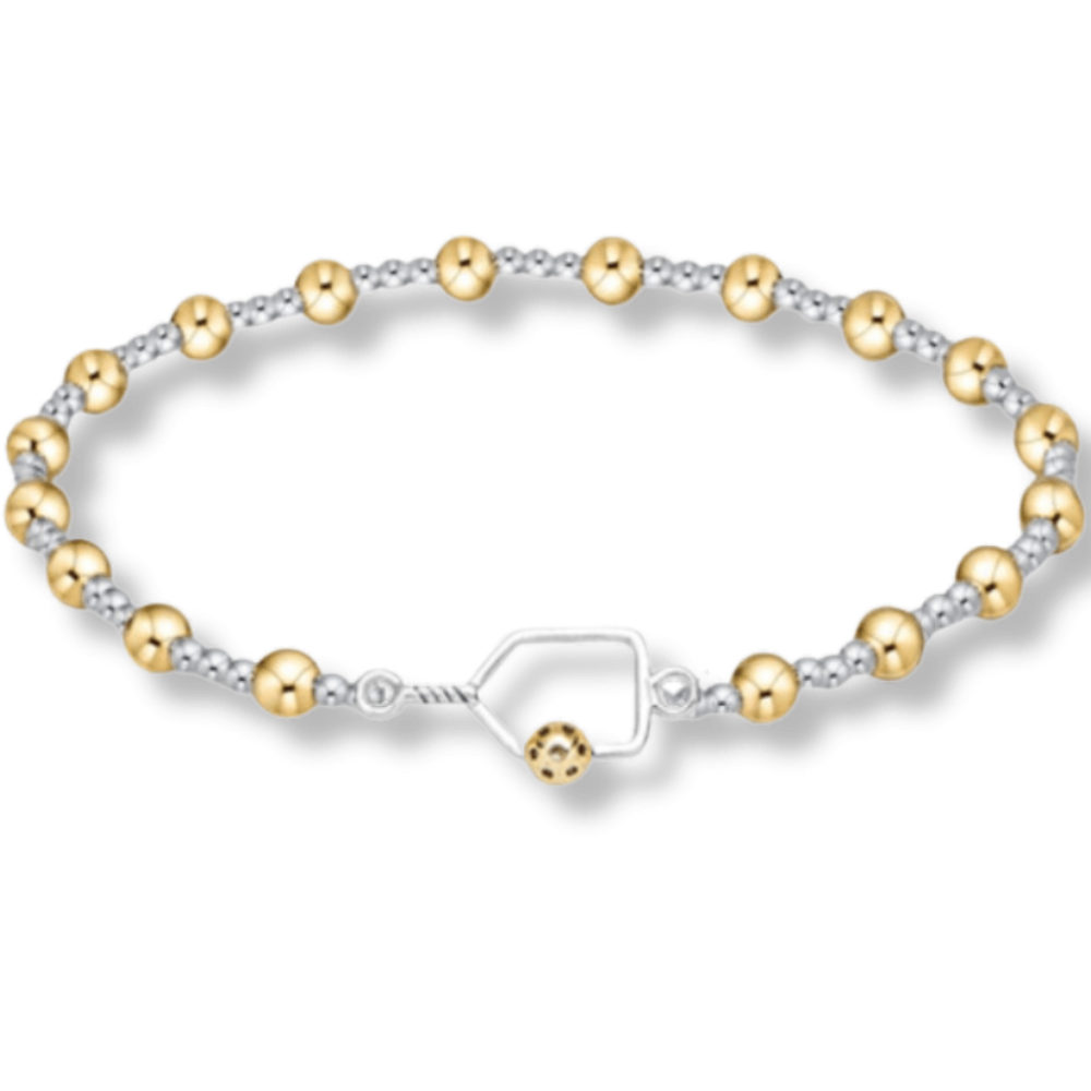 Two Tone Pickleball Beaded Bracelet