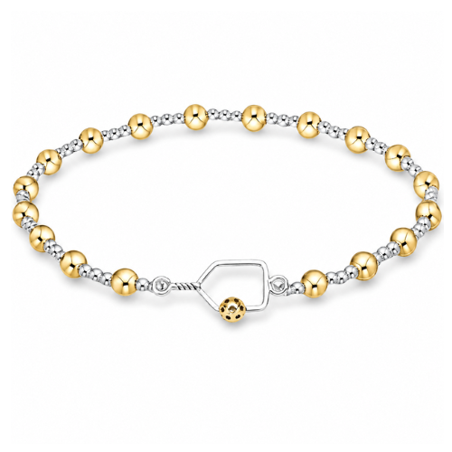 Two Tone Pickleball Beaded Bracelet