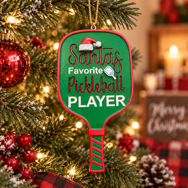 Pickleball Ornament - Santa's Favorite Pickleball Player