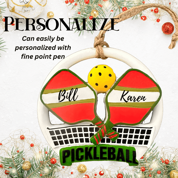 Pickleball Christmas Ornament