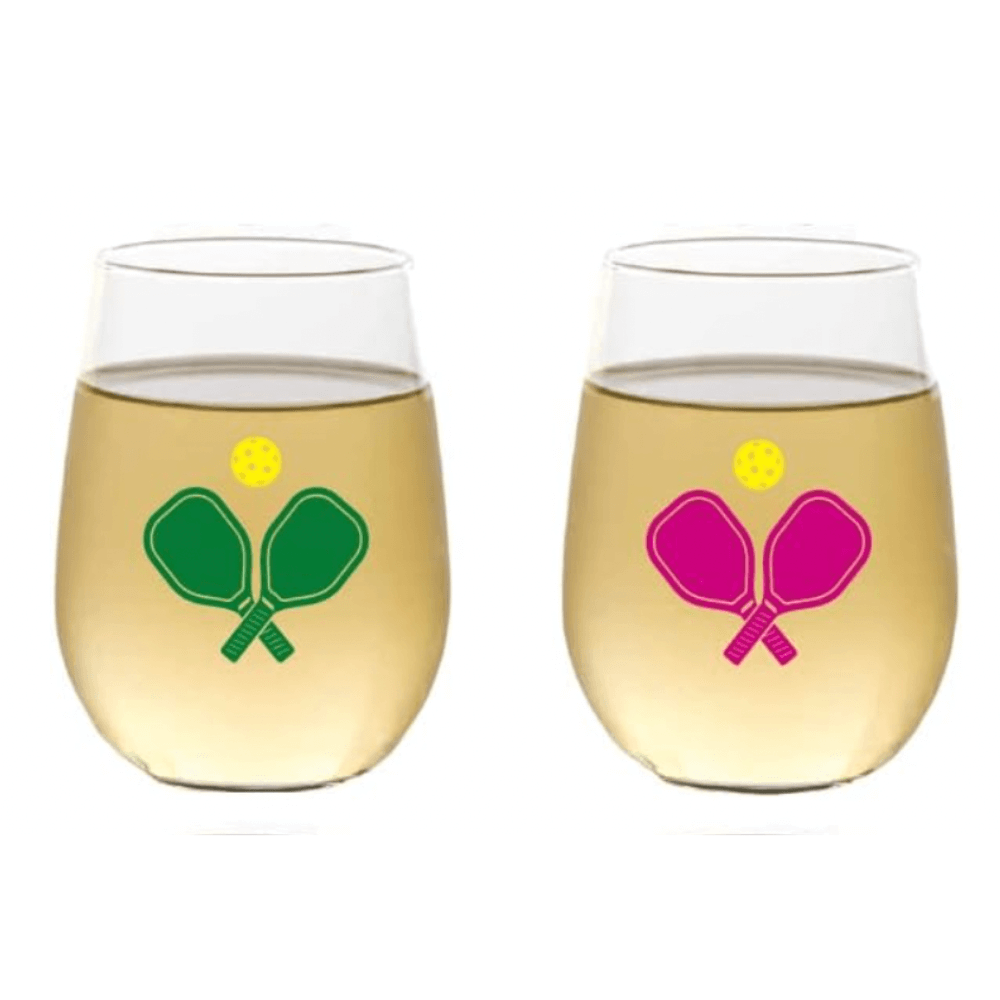 Pickleball Wine Glasses - Shatterproof & Stemless