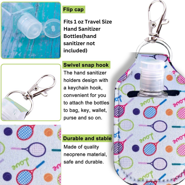 Tennis Hand Sanitizer Keychain