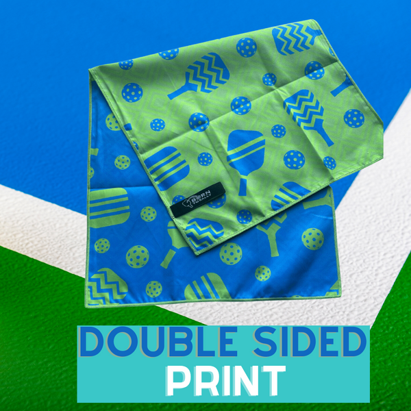 Pickleball Microfiber Towel - Blue/Green