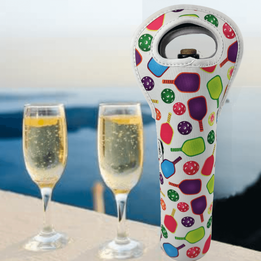 Pickleball Wine Tote & Glasses Gift Set