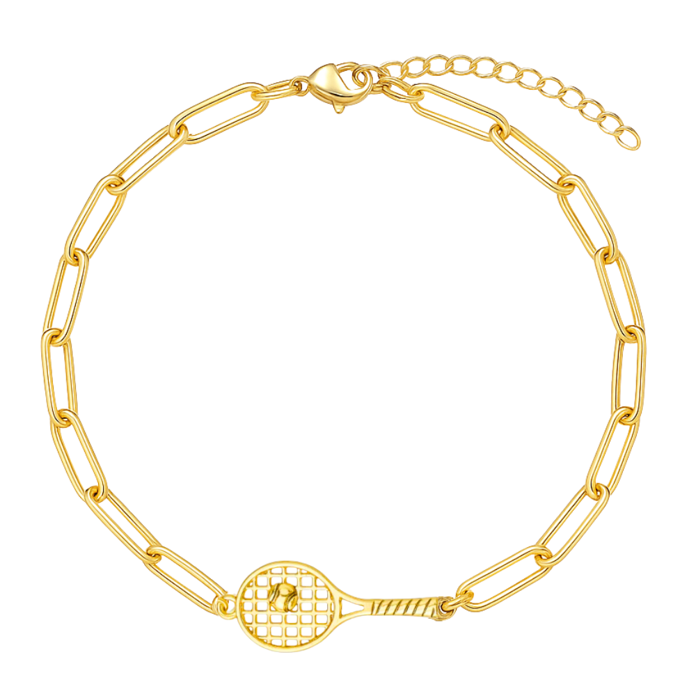 Gold Tennis Paperclip Bracelet