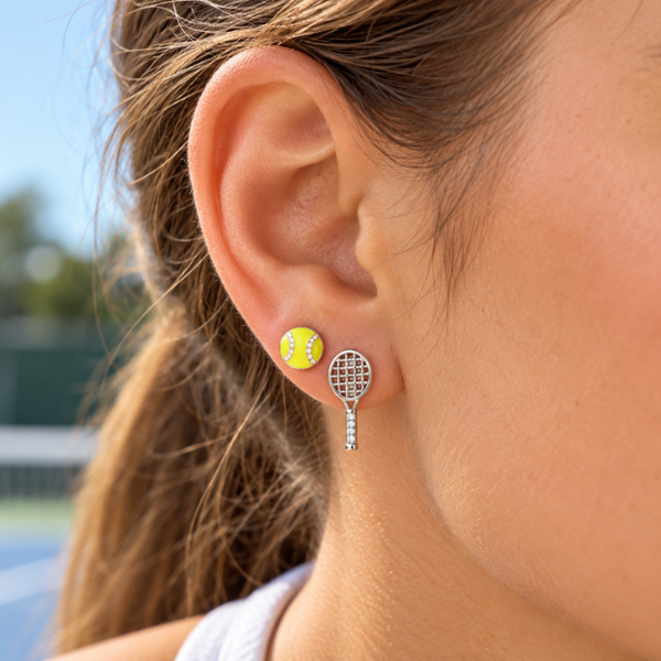 Tennis Earring CZ 2pc Set