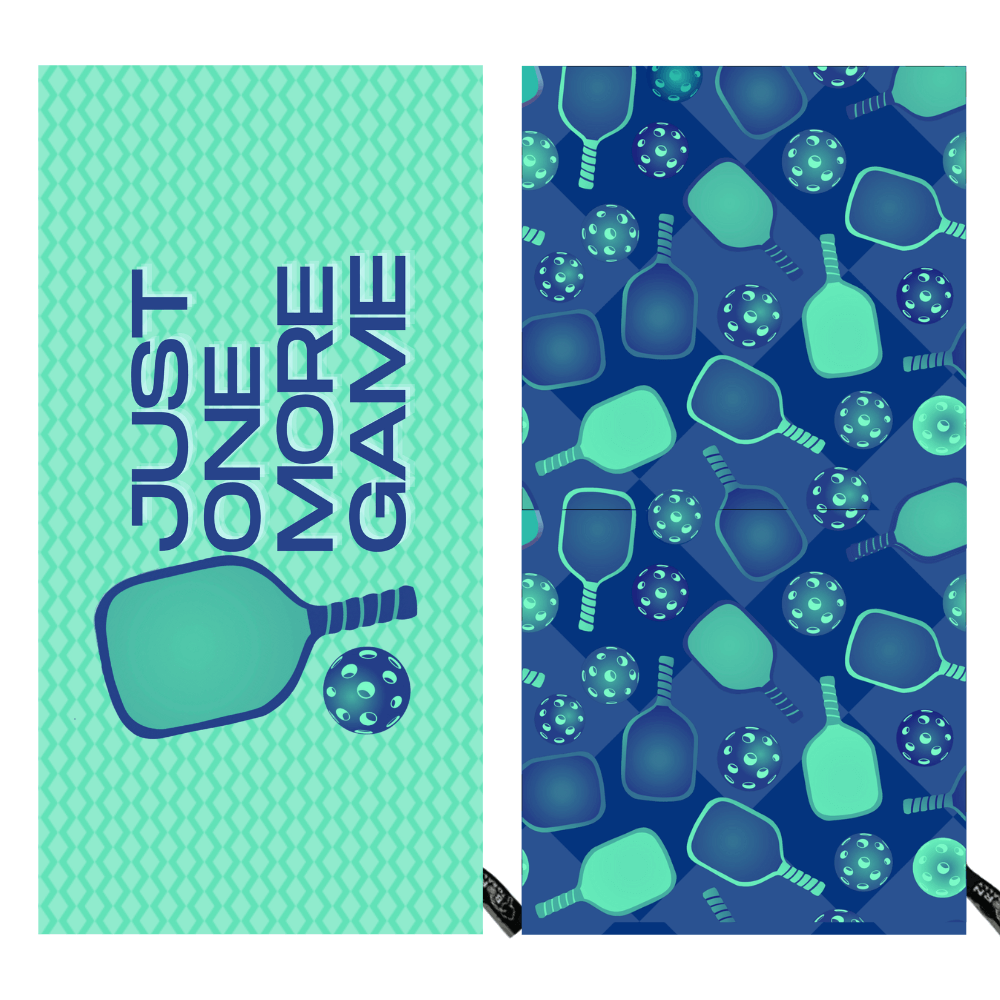 Just One More Game Pickleball Microfiber Double Sided Towel