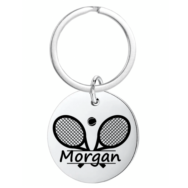 Personalized Tennis Racket Keychain