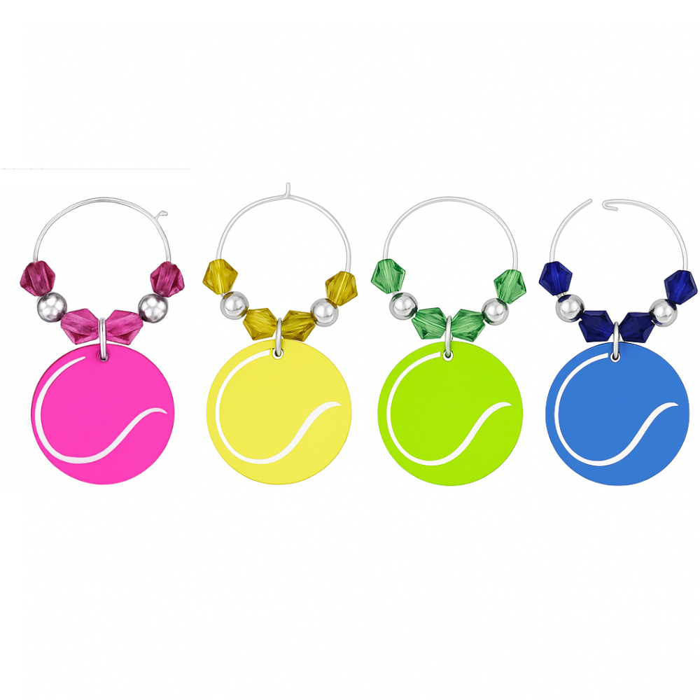 Tennis Ball Wine Charms