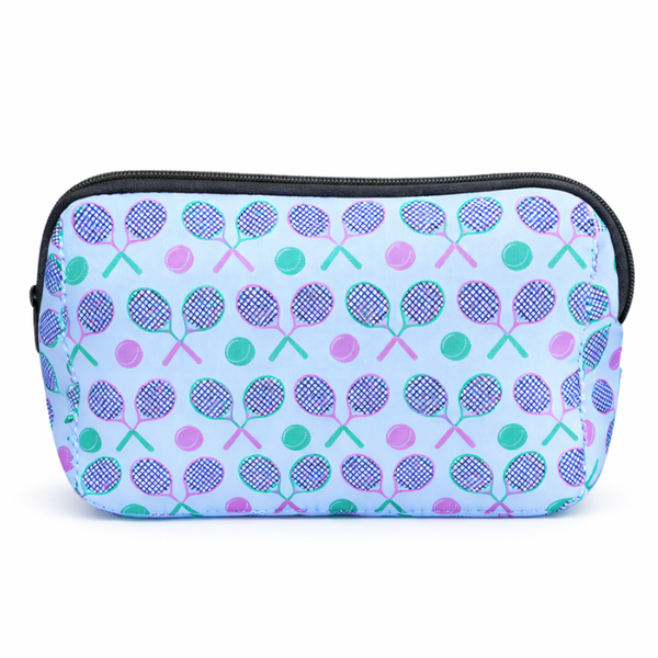 Tennis Racket Cosmetic Bag - Pink and Green