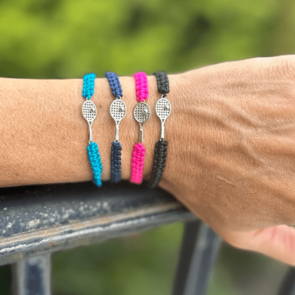 Sports Rope Bracelets Tennis Racket Adjustable Rope Bracelet - Pick Color | Born to Rally