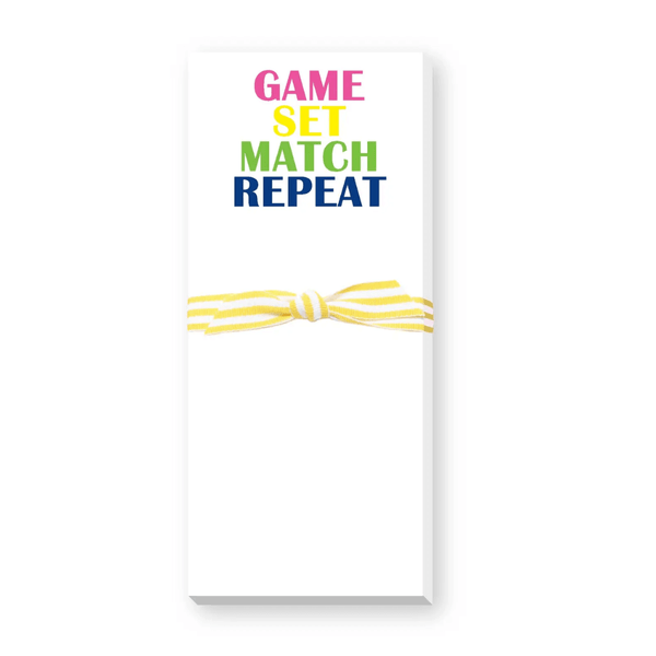 Tennis Notepads game set match