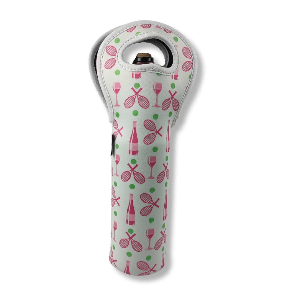 Tennis Wine Tote - White