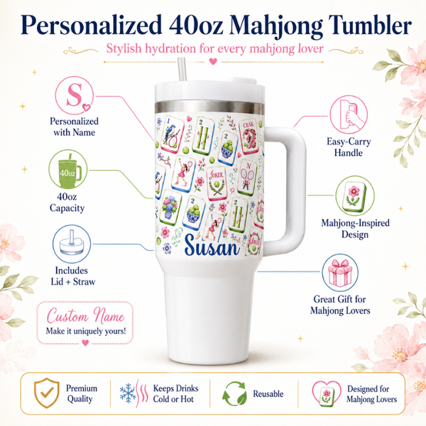 Personalized Tennis 40oz Tumbler