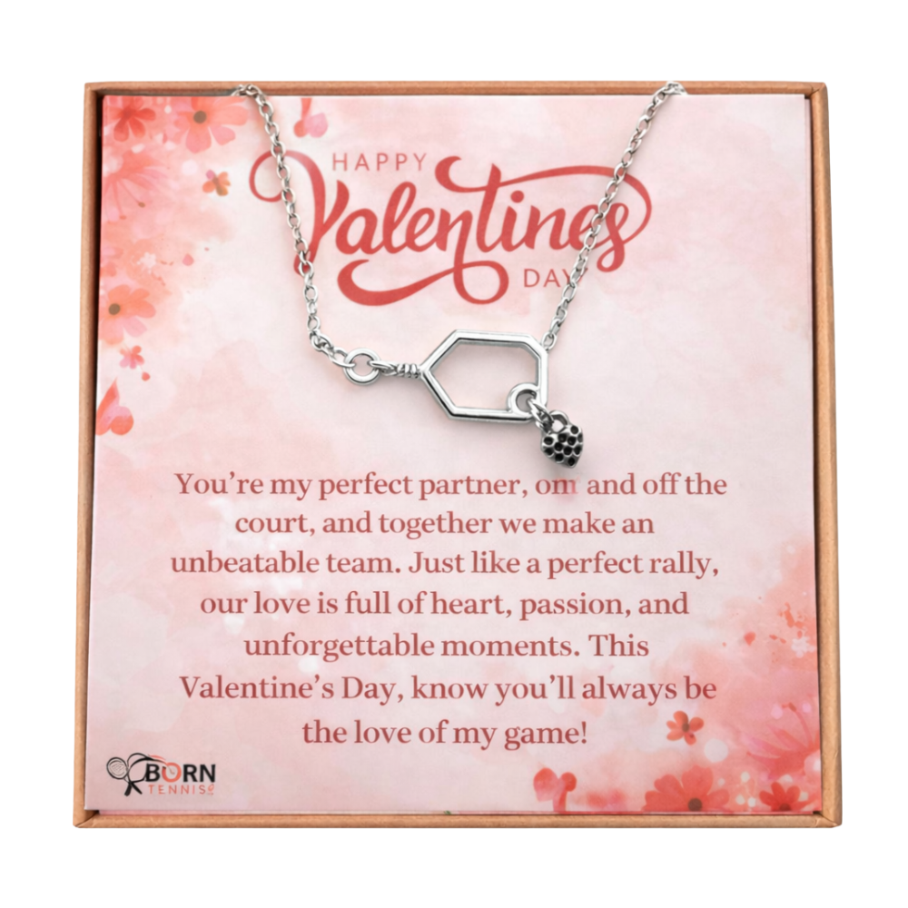 Valentine's Day Lariat Pickleball Necklace