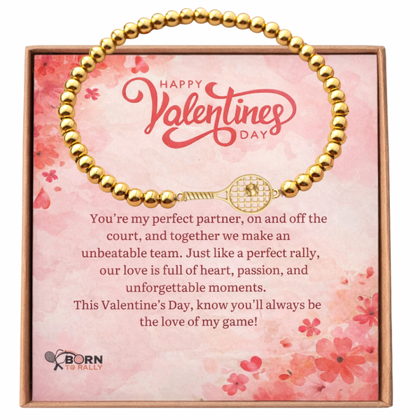 Valentine's Beaded Tennis Racket Bracelet
