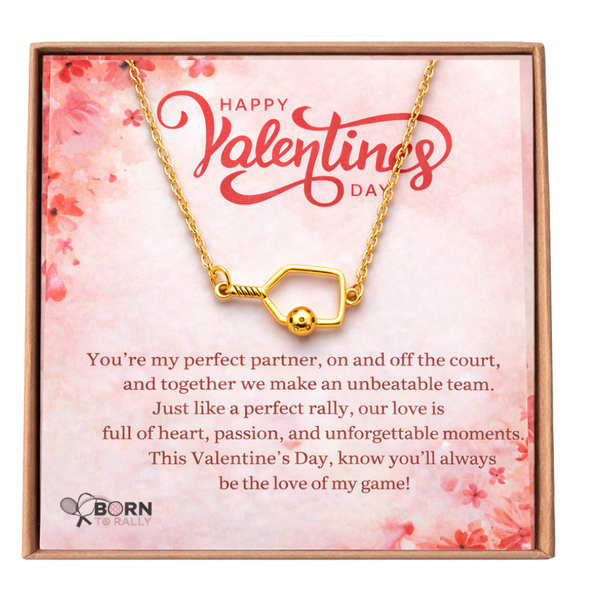Valentine's Day Pickleball Passion Pendant Necklace