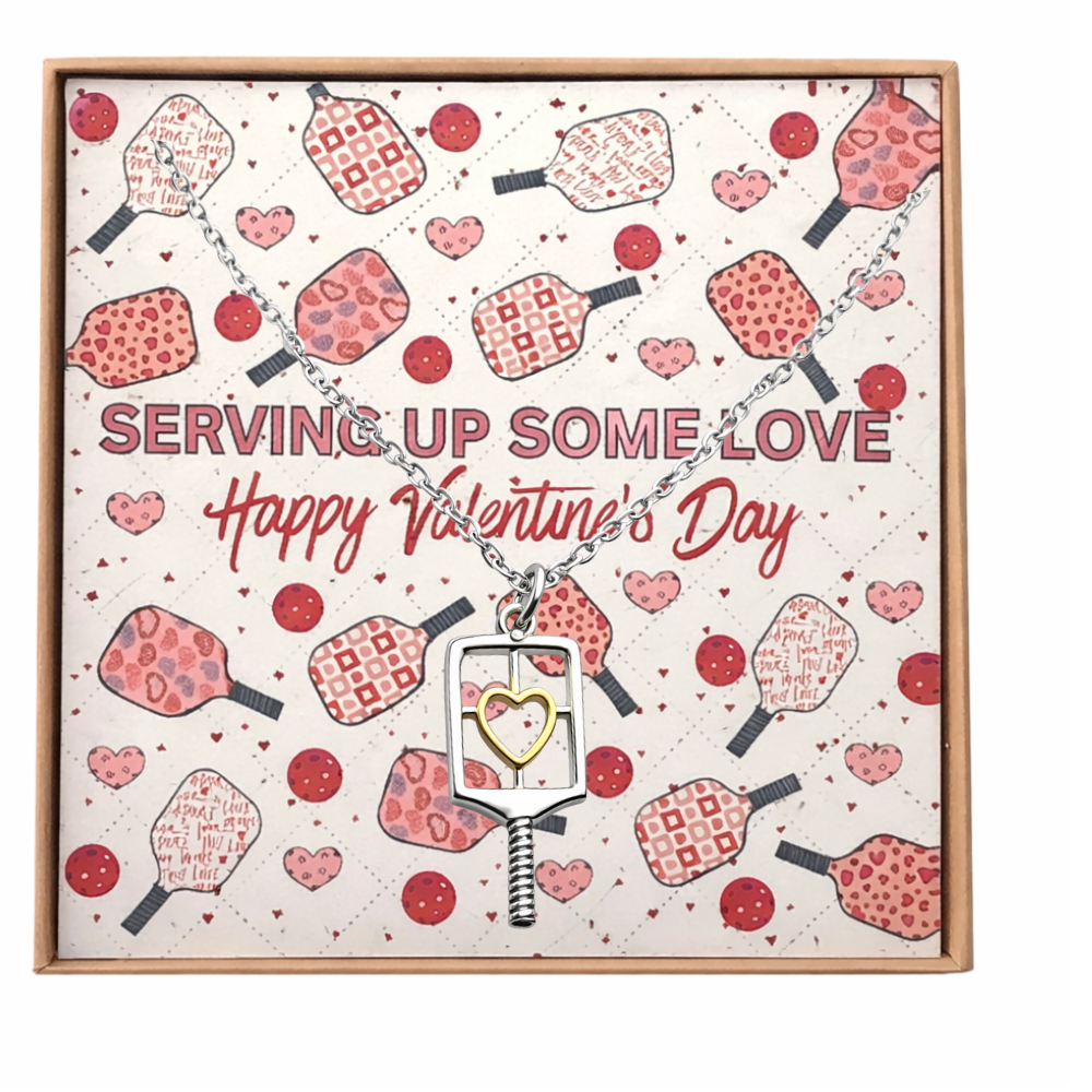 Valentine's Day Heart Two Tone Necklace