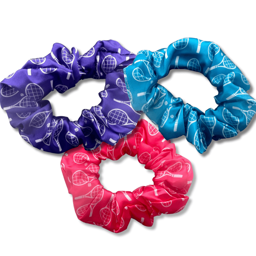 Tennis Scrunchies - 3pc Set