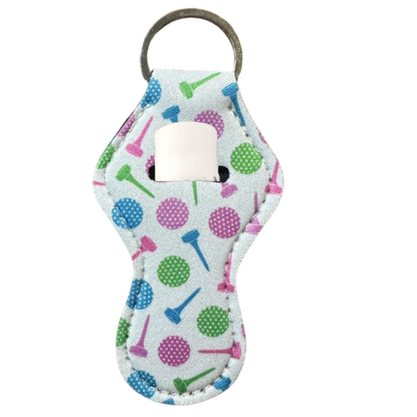 Golf Ball Chapstick Holder Keychain