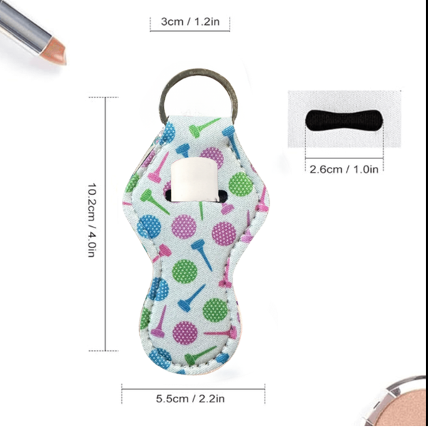 Golf Ball Chapstick Holder Keychain