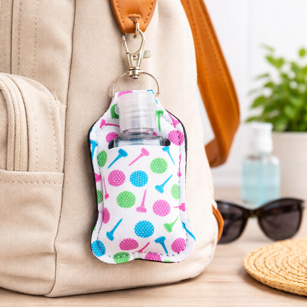 Golf Balls Hand Sanitizer Clip Keychain