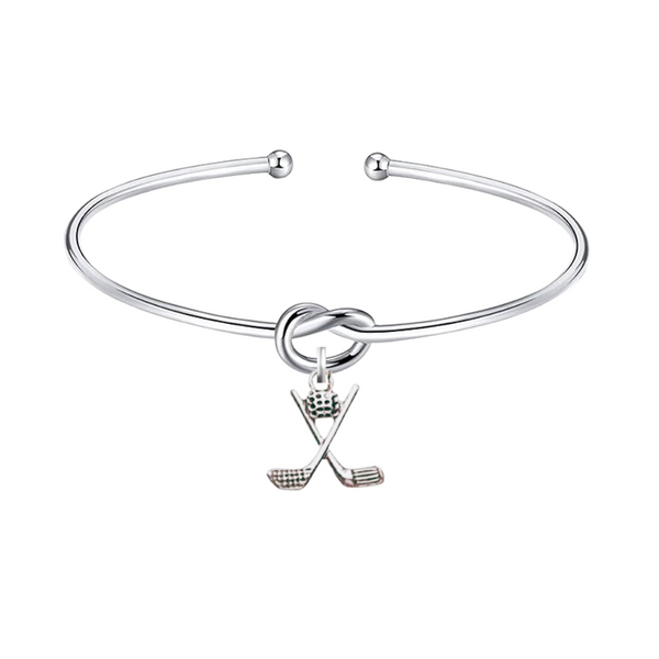 Silve Golf Knot Charm Bracelet