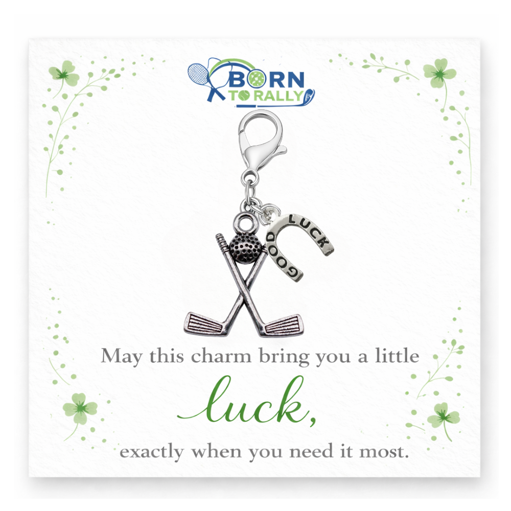 Golf Lucky Horseshoe Clip on Charm