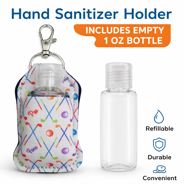 Golf Hand Sanitizer Clip Keychain