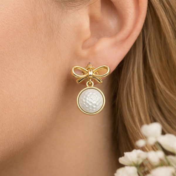 Golf Bow Earrings