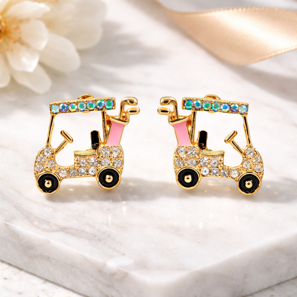 Golf Cart Stud Earrings