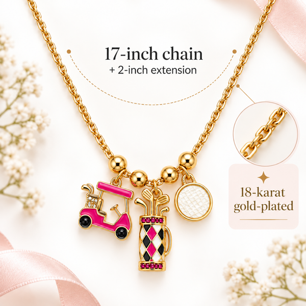 Golf Argyle Charm Necklace