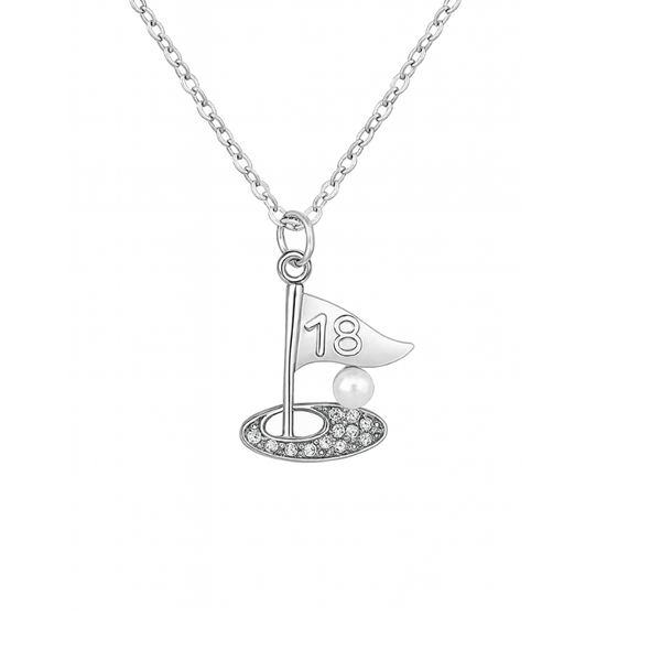 Golf Necklace with 18th Hole Pendant